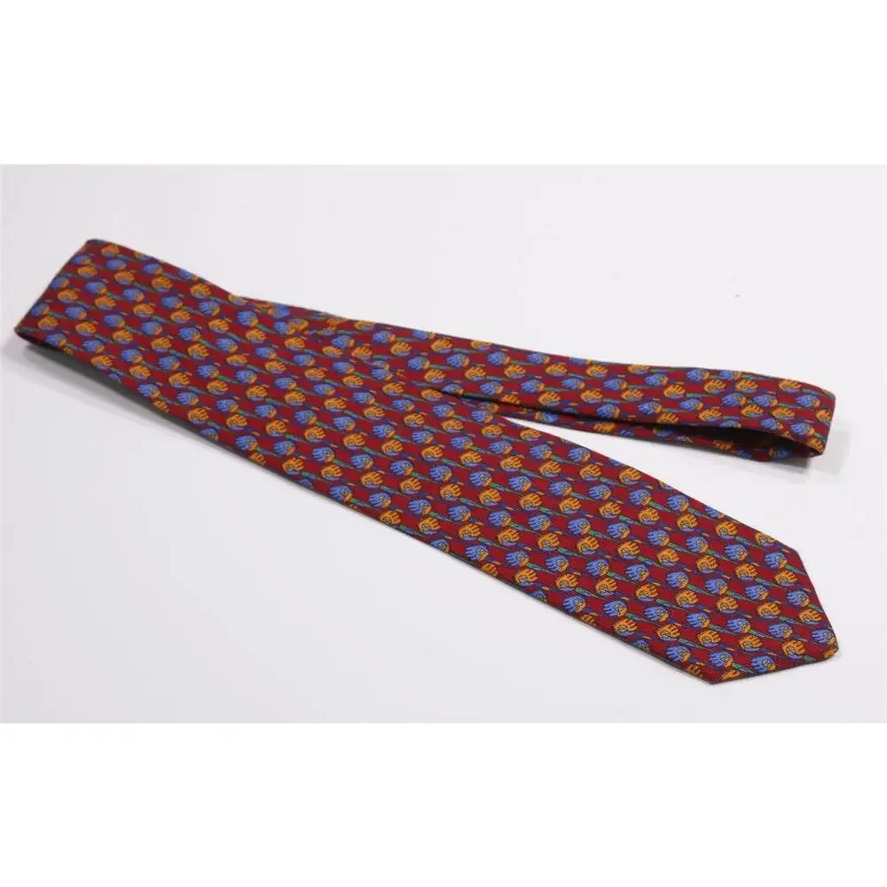 Marchesi di Como Red Blue Baseball Gloves Bats Wool Silk Necktie Tie